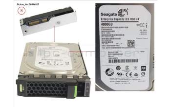 Fujitsu HD SAS 12G 4TB 7.2K 512E HOT PL 3.5\' BC pour Fujitsu Primergy RX2530 M2