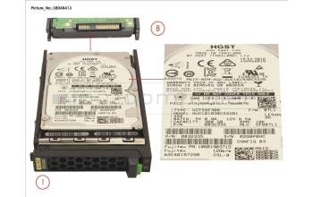 Fujitsu HD SAS 12G 300GB 10K 512N SED H-PL 2.5\' pour Fujitsu Primergy RX1330 M4