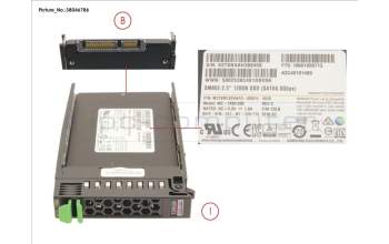 Fujitsu SSD SATA 6G 120GB MIXED-USE 2.5\' H-P EP pour Fujitsu Primergy RX2520 M1