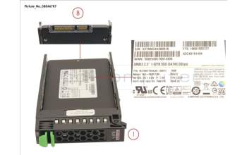 Fujitsu SSD SATA 6G 1.92TB MIXED-USE 2.5\' H-P EP pour Fujitsu Primergy TX2540 M1