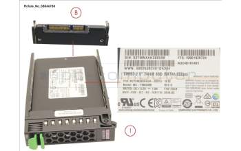 Fujitsu SSD SATA 6G 240GB MIXED-USE 2.5\' H-P EP pour Fujitsu Primergy RX2520 M1