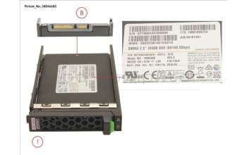 Fujitsu SSD SATA 6G 240GB MLC HP SFF EP MAIN 3.6 pour Fujitsu Primergy RX2530 M4