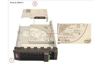 Fujitsu SSD SATA 6G 400GB WRITE-INT. 3.5\' H-P EP pour Fujitsu Primergy RX2540 M2