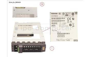 Fujitsu SSD SAS 12G 480GB READ-INT. 3.5\' H-P EP pour Fujitsu Primergy RX2530 M2