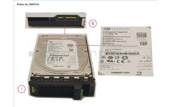 Fujitsu Fujitsu HD SAS 12G 1TB 7.2K HOT PL 3.5 BC pour Fujitsu Primergy RX2530 M4