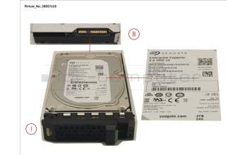 Fujitsu Fujitsu HD SAS 12G 4TB 7.2K HOT PL 3.5 BC pour Fujitsu Primergy TX2550 M4