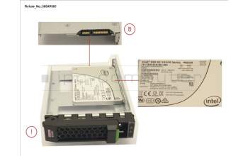 Fujitsu SSD SATA 6G 480GB READ-INT. 3.5\' H-P EP pour Fujitsu Primergy TX2550 M4