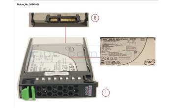 Fujitsu SSD SATA 6G 800GB READ-INT. 2.5\' H-P EP pour Fujitsu Primergy RX2520 M1