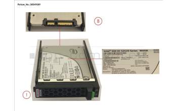 Fujitsu SSD SATA 6G 960GB READ-INT. 2.5\' H-P EP pour Fujitsu Primergy RX4770 M3