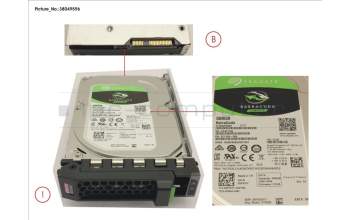 Fujitsu HD SATA 6G 500GB 7.2K HOT PL 3.5\' ECO pour Fujitsu Primergy RX1330 M4