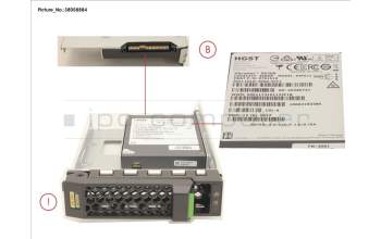 Fujitsu SSD SAS 12G 400GB MIXED-USE 3.5\' H-P EP pour Fujitsu Primergy RX2540 M2