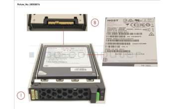 Fujitsu SSD SAS 12G 400GB MIXED-USE 2.5\' H-P EP pour Fujitsu Primergy RX4770 M3