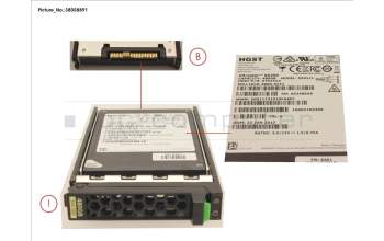 Fujitsu SSD SAS 12G 480GB READ-INT. 2.5\' H-P EP pour Fujitsu Primergy BX2560 M2