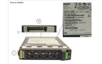 Fujitsu SSD SAS 12G 960GB READ-INT. 2.5\' H-P EP pour Fujitsu Primergy TX255 M5