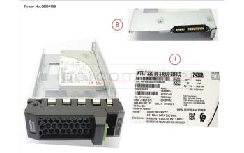 Fujitsu SSD SATA6G 240GB MIXED-USE 3.5\' HP S4600 pour Fujitsu Primergy RX2540 M4