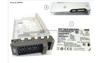 Fujitsu SSD SATA6G 480GB MIXED-USE 3.5\' HP S4600 pour Fujitsu Primergy RX2510 M2