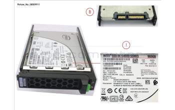 Fujitsu SSD SATA6G 960GB MIXED-USE 2.5\' HP S4600 pour Fujitsu Primergy TX1330 M4