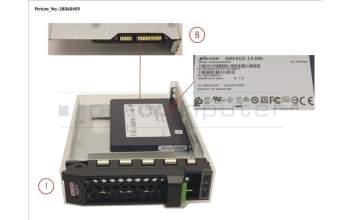 Fujitsu SSD SATA 6G 3.84TB READ-INT. 3.5\' H-P EP pour Fujitsu Primergy RX1330 M4