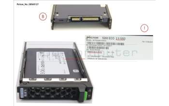 Fujitsu SSD SATA 6G 1.92TB READ-INT. 2.5\' H-P EP pour Fujitsu Primergy TX1330 M4