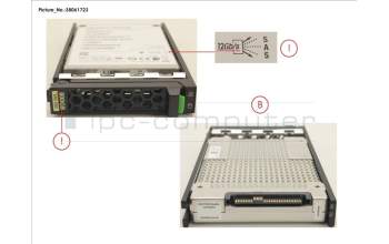 Fujitsu SSD SAS 12G 800GB MIXED-USE 2.5\' H-P EP pour Fujitsu Primergy RX4770 M6