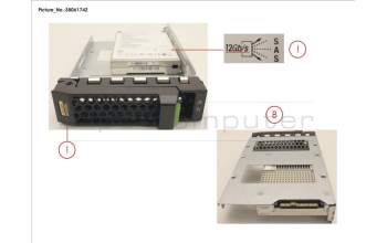 Fujitsu SSD SAS 12G 960GB READ-INT. 3.5\' H-P EP pour Fujitsu Primergy RX2530 M4