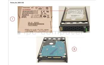 Fujitsu HD SAS 12G 600GB 10K 512E HOT PL 2.5\' EP pour Fujitsu Primergy RX4770 M3