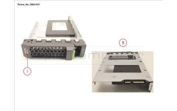 Fujitsu SSD SATA 6G 1.92TB MIXED-USE 3.5\" H-P EP pour Fujitsu Primergy TX255 M5