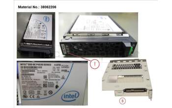 Fujitsu SSD PCIE3 4TB READ-INT. 2.5\" H-P EP pour Fujitsu Primergy TX255 M5