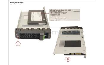 Fujitsu SSD SATA 6G 1.92TB MU SFF IN LFF SLIM pour Fujitsu Primergy TX255 M5