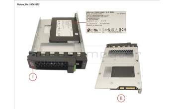 Fujitsu SSD SATA 6G 960GB MU SFF IN LFF SLIM pour Fujitsu Primergy RX2530 M5
