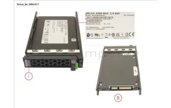 Fujitsu SSD SATA 6G 960GB MU SFF SLIM pour Fujitsu Primergy RX2530 M5