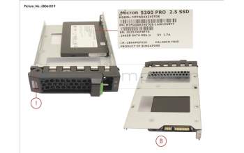 Fujitsu SSD SATA 6G RI 240GB IN LFF SLIM pour Fujitsu Primergy TX255 M5