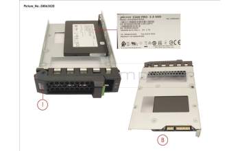 Fujitsu SSD SATA 6G RI 3.84TB IN LFF SLIM pour Fujitsu Primergy TX1330 M4