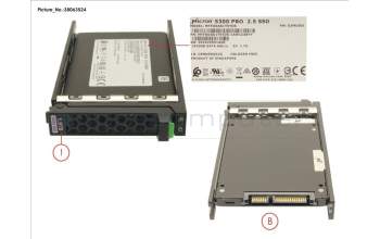 Fujitsu SSD SATA 6G RI 1.92TB IN SFF SLIM pour Fujitsu Primergy TX255 M5