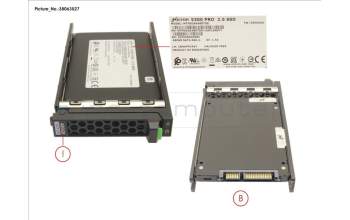 Fujitsu SSD SATA 6G RI 480GB IN SFF SLIM pour Fujitsu Primergy TX255 M5