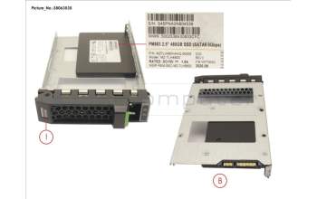 Fujitsu SSD SATA 6G RI 480GB IN LFF SLIM pour Fujitsu Primergy RX2530 M5