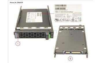 Fujitsu SSD SATA 6G RI 240GB IN SFF SLIM pour Fujitsu Primergy TX1330 M4
