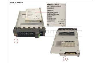 Fujitsu SSD SAS 12G 1600GB MU SFF IN LFF NEXPDES pour Fujitsu Primergy RX2530 M5