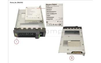 Fujitsu SSD SAS 12G 400GB MU SFF IN LFF NEXPDES pour Fujitsu Primergy RX2530 M5