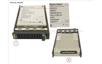 Fujitsu SSD SAS 12G 1600GB MU 2.5\" HOT PL EP pour Fujitsu Primergy RX2530 M5