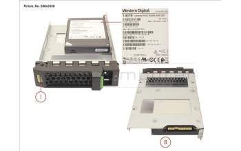 Fujitsu SSD SAS 12G 1920GB RI SFF IN LFF NEXPDES pour Fujitsu Primergy RX2530 M5