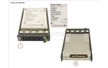 Fujitsu SSD SAS 12G 3840GB RI 2.5\" HOT PL EP pour Fujitsu Primergy RX2530 M5
