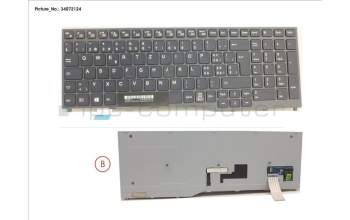 Fujitsu S26391-F2253-L232 KEYBOARD BLACK W/O TS SWISS