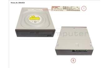Fujitsu DVD-RW SUPERMULTI 1.6\' SATA pour Fujitsu Primergy TX2540 M1
