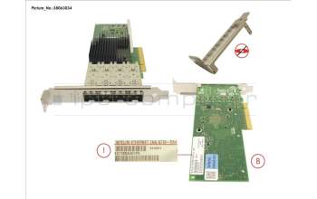 Fujitsu PLAN EP X710-DA4 4X10GB SFP+ LP, FH pour Fujitsu Primergy RX4770 M6