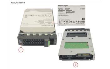 Fujitsu HD SATA 6G 12TB 7.2K 512E HOT PL 3.5\' BC pour Fujitsu Primergy TX1330 M4