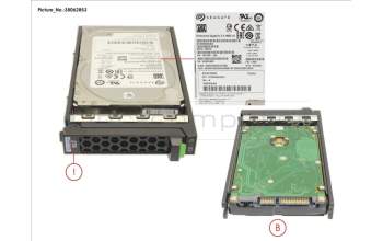 Fujitsu HD SATA 6G 2TB 7.2K 512N HOT PL 2.5\' BC pour Fujitsu Primergy RX1330 M2