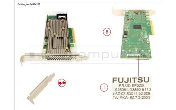 Fujitsu PRAID EP520I FH/LP pour Fujitsu Primergy RX2530 M4