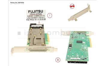 Fujitsu PRAID EP540I FH/LP pour Fujitsu Primergy RX2530 M4
