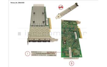 Fujitsu PLAN EP QL41134 4X 10G SFP+, LP,FH pour Fujitsu Primergy RX4770 M5